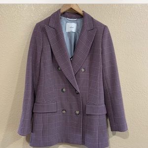 Aritzia Wilfred Plaid Margaux Blazer Size 2